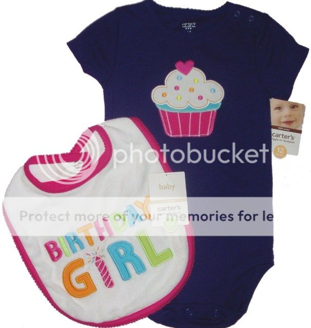   orange blue letter has birthday girl on front snap closure on back